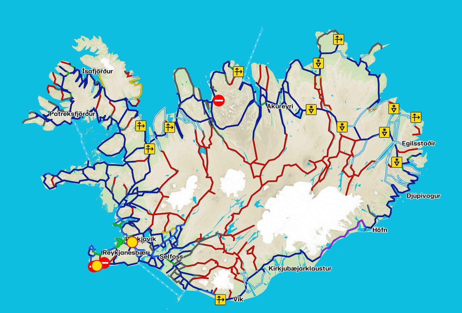estado-carreteras.islandia Viajar a Islandia en invierno recomendaciones