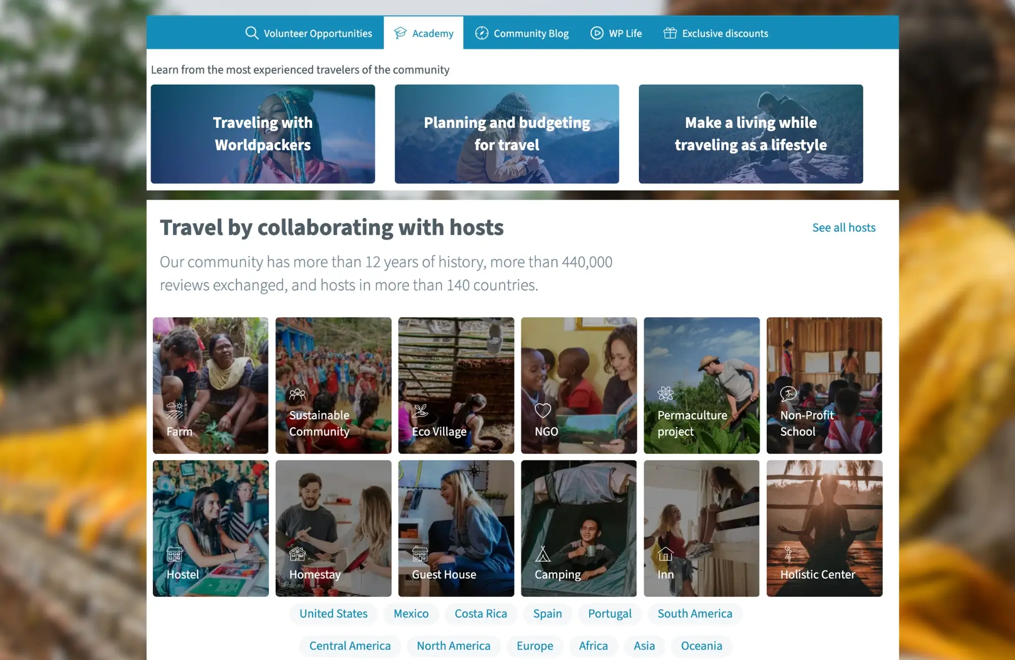 voluntariados-worldpackers-2026 proyectos y aprendizaje con Wordpackers