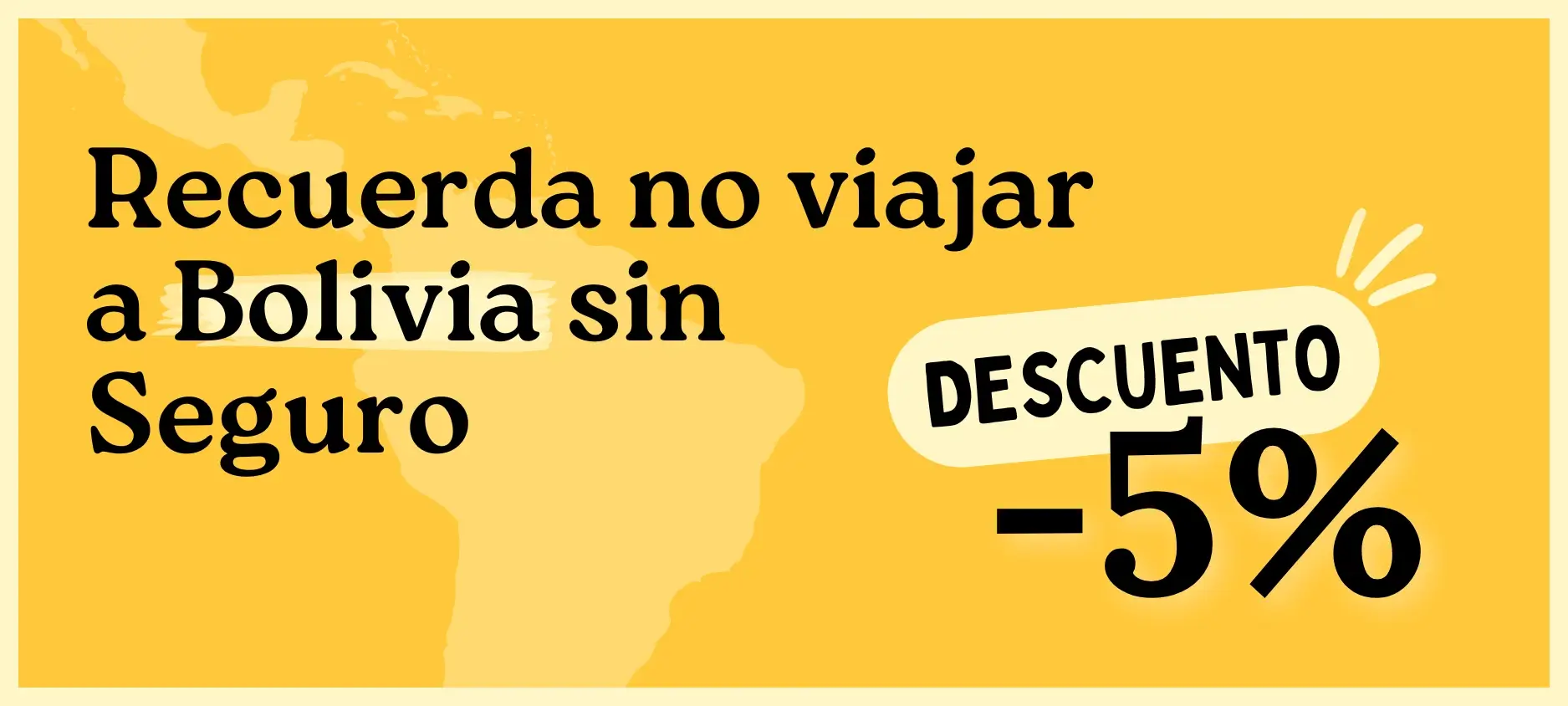 descuento seguro de viaje Bolivia