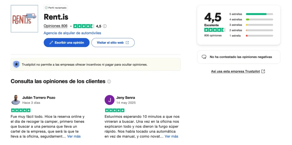opiniones-rent.is mejores empresas de alquiler furgoneta camper islandia