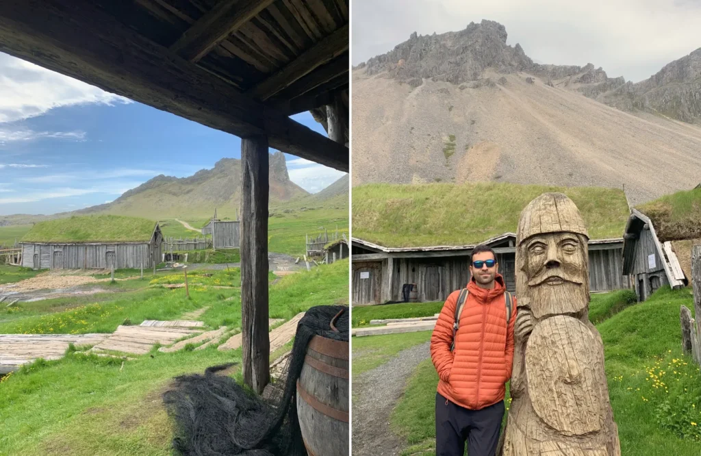 poblado-vikingo poblado vikingo de Islandia en Vestrahorn