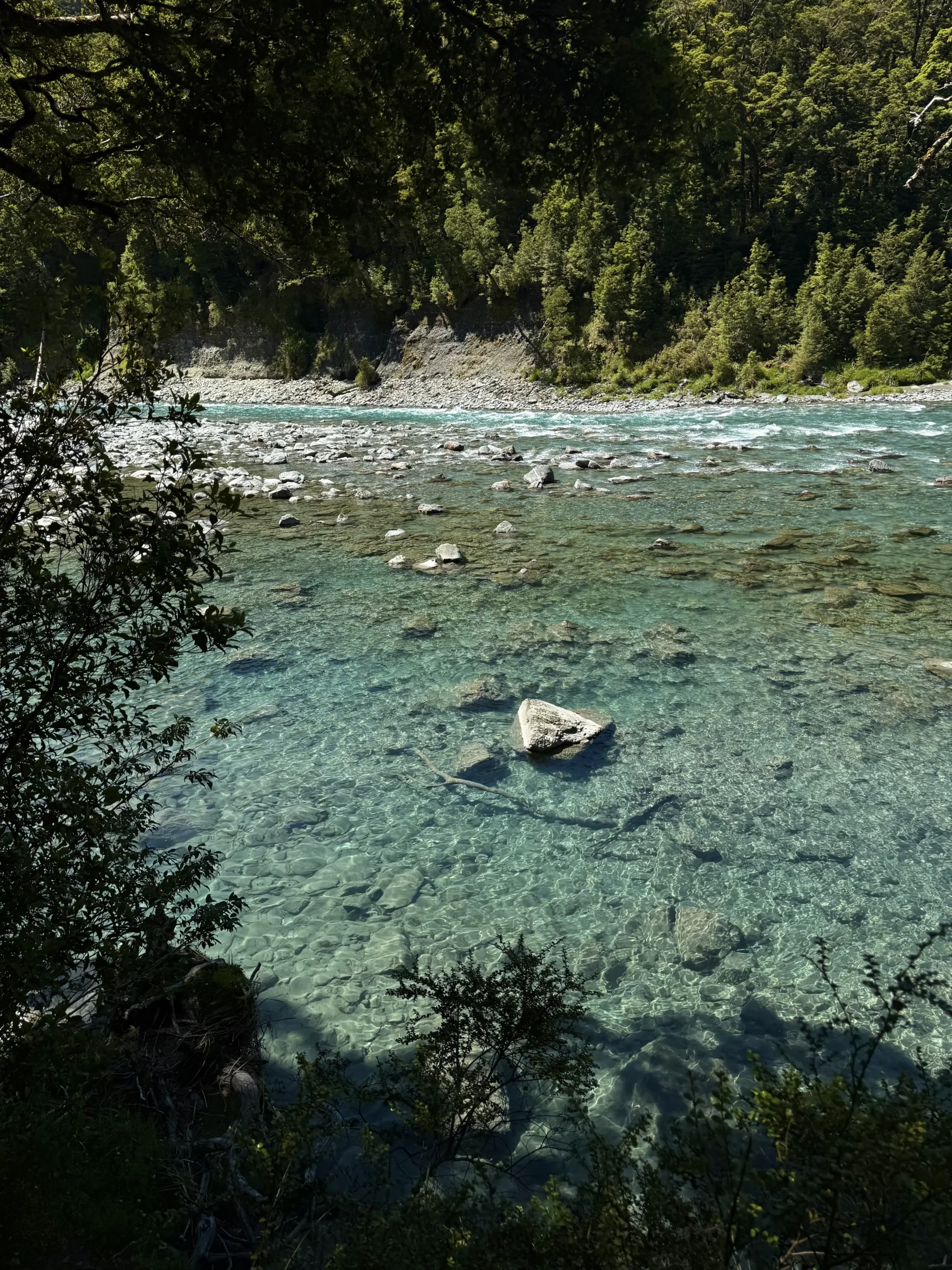 blue-pools Blue Pools en Haast Pass