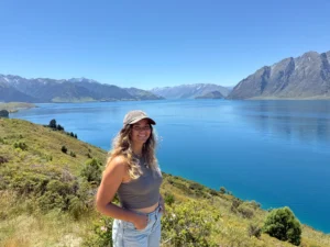 yo en el lago Wanaka