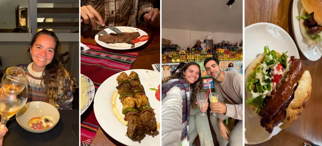 donde-comer-sucre diferentes restaurantes que probamos en Sucre