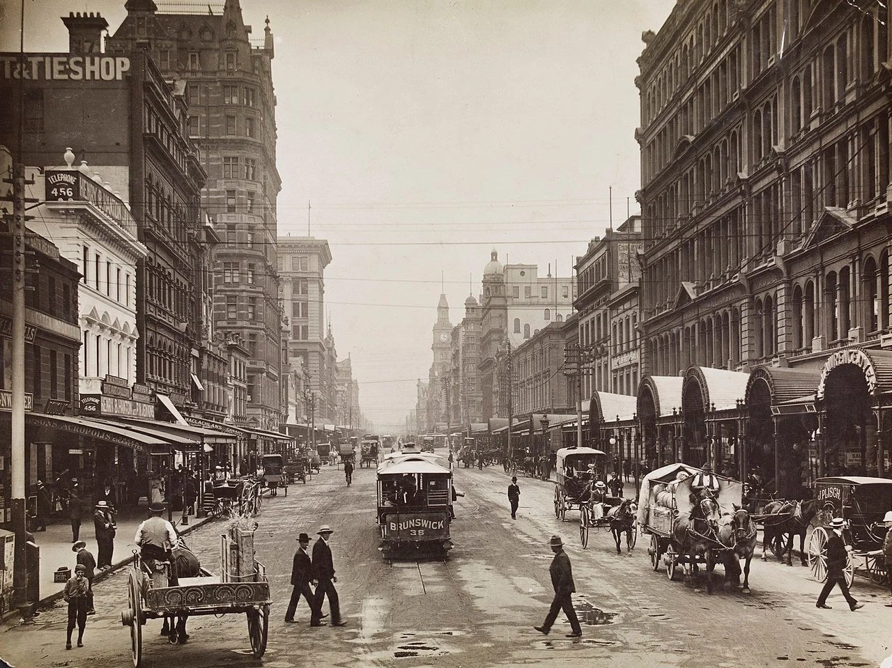 Elizabeth_Street_Melbourne_1900 (1) Melbourne foto histórica