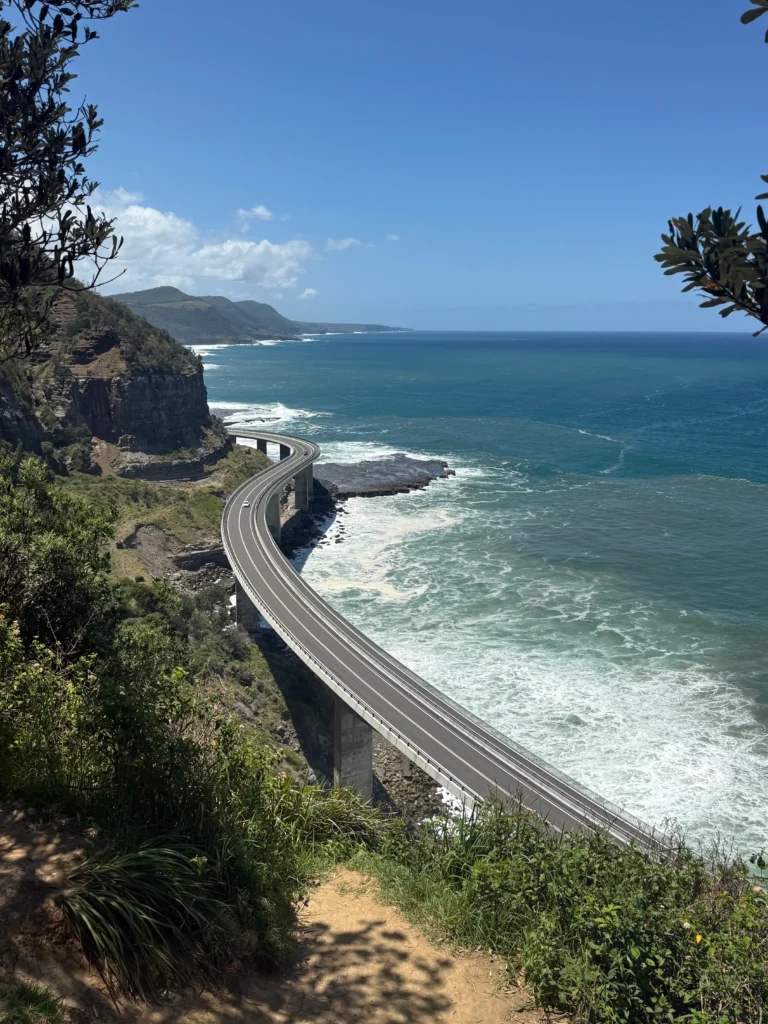 sea-cliff-bridge foto desde el mirador de sea cliff bridge
