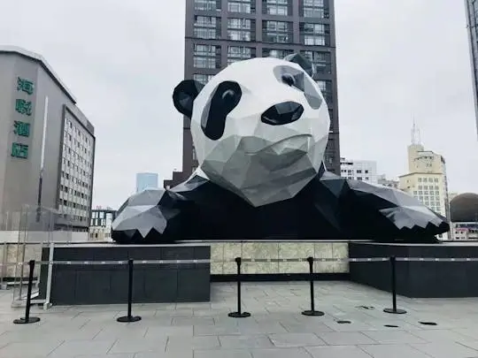 chengdu-panda Figura de un panda en el centro de Chengdu