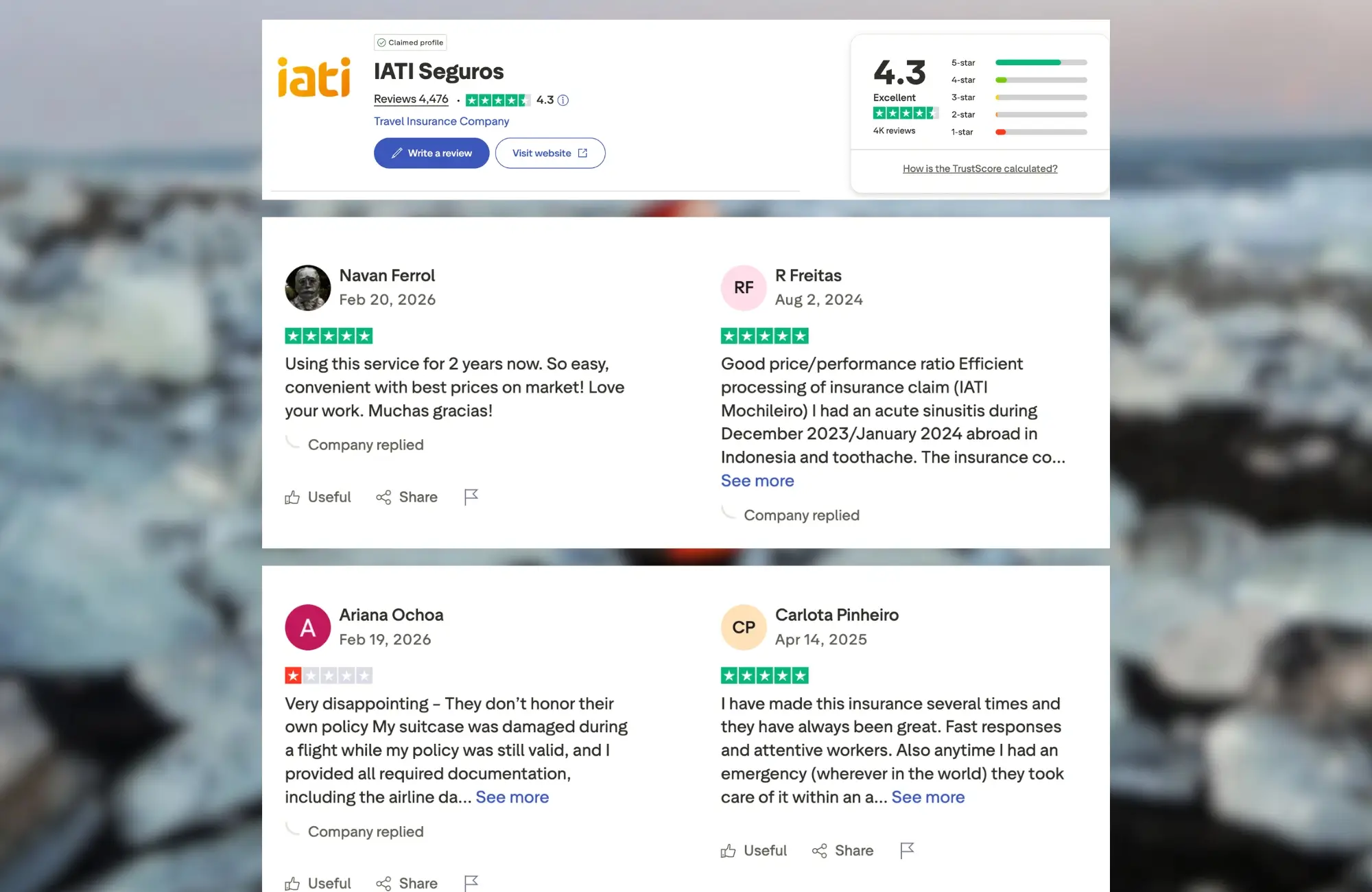 iati-opiniones diferentes opiniones de iati seguros en Trustpilot