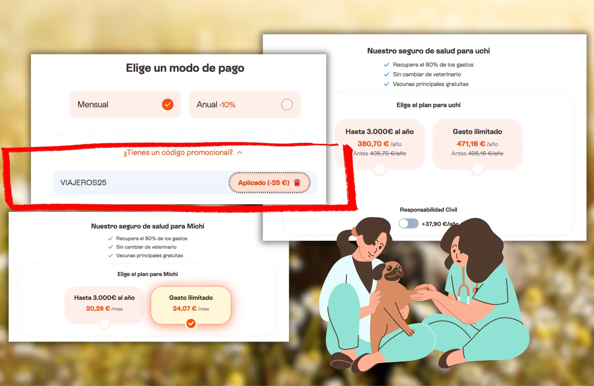 descuento-Barkibu-viajeros25 Precios con el cupón descuento de Barkibu según el tipo de mascota