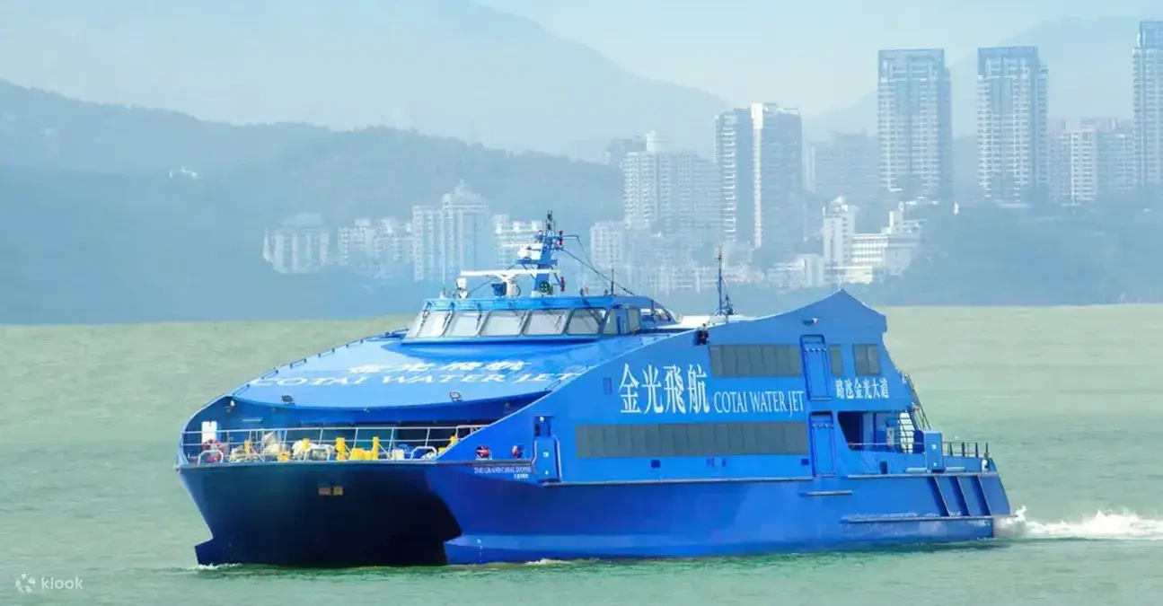 ferry-hongkong-macao ferry Turbo Jet en el puerto de Hong Kong