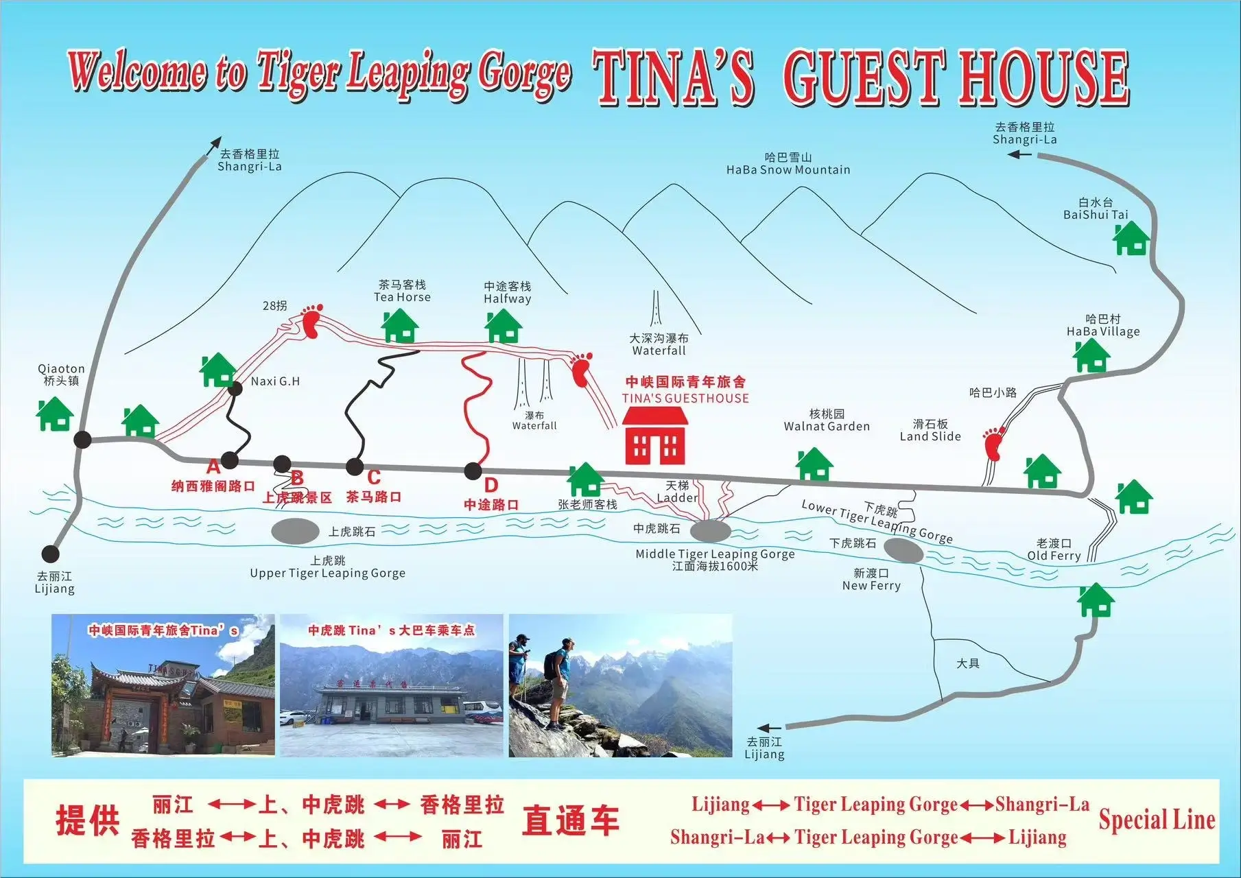 mapa-trekking-garganta-salto-tigre Mapa que nos compartieron desde Tina's Guesthouse