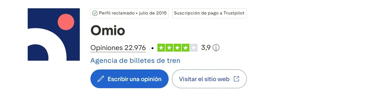 nota-omio-trustpilot Omio en Trustpilot